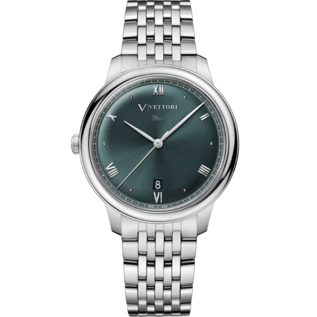 Vettori Classic Prestige 40mm – Olive Green Sunburst Dial