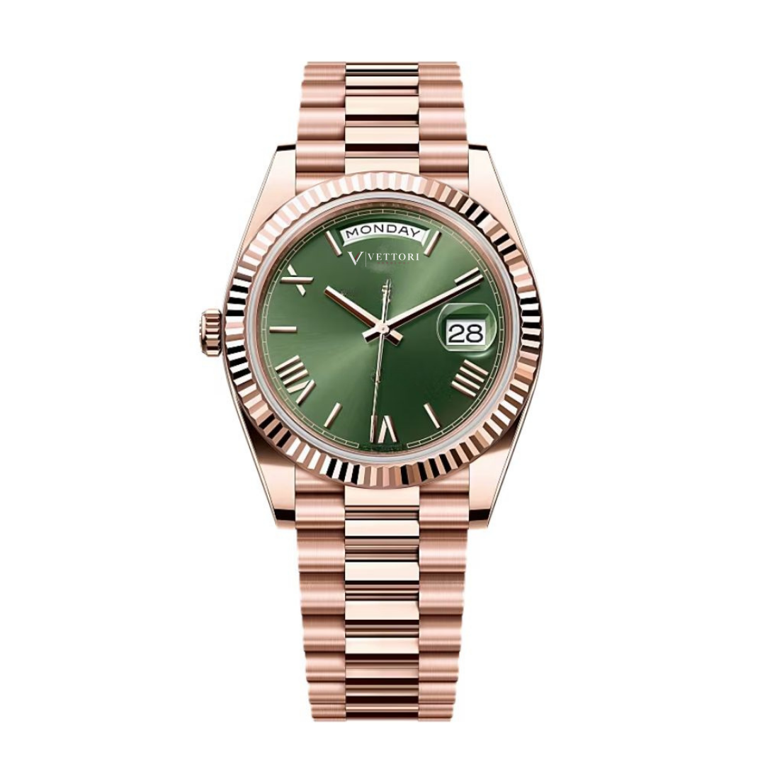 Vettori Executive Day-Date 40mm – Green Sunburst Dial