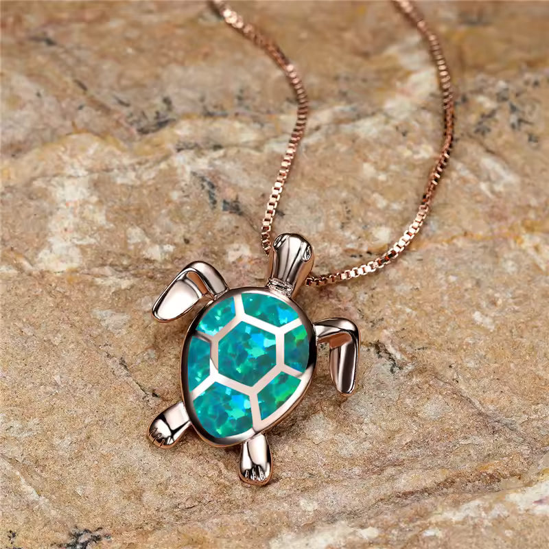 The Pacific Opal Turtle Pendant