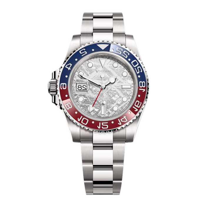 Vettori Dual Time 40mm – Meteorite Dial