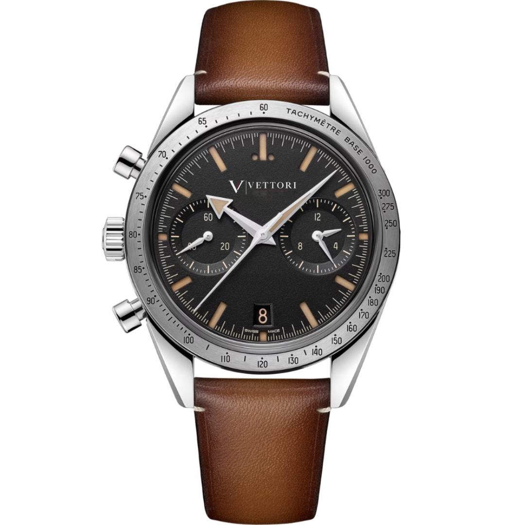 Vettori Heritage Chronograph 41mm – Black Dial